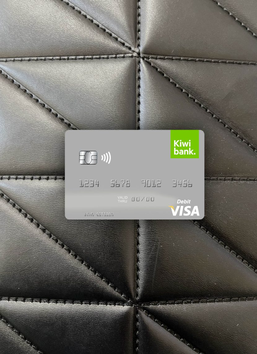 Download New Zealand Kiwibank visa debit card photolook front Photoshop template